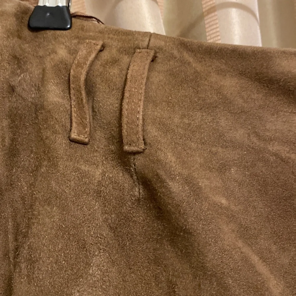 Faconnable brown suede lined skirt wrap knee length-12-Bundle discount - Picture 6 of 12